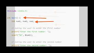 Addition of two numbers taking input from user in C