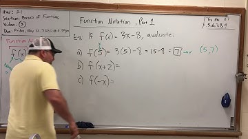 HW 2.1 Basics of Functions (3) - Function  Notation