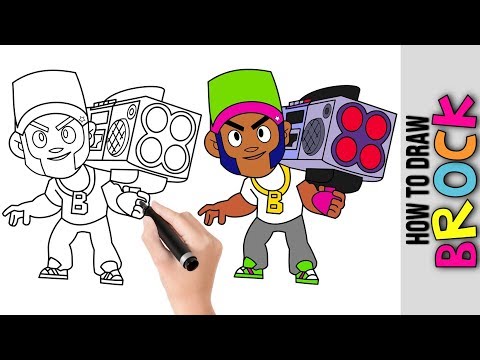 How To Draw Brock From Brawl Stars ★ Cute Easy Drawings ...