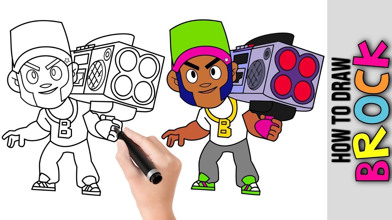 How To Draw Brock From Brawl Stars ★ Cute Easy Drawings ...