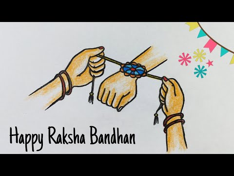 Memory Drawing Raksha Bandhan Easy Painting With Watercolours / रक्षाबंधन/  स्मरणचित्र/ how to paint - YouTube