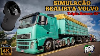 VOLVO FH 500 GRANELEIRO NA ESTRADA! Setup 3 TELAS 40" + GoPro 4K ULTRA REALISTA | ETS2 1.59