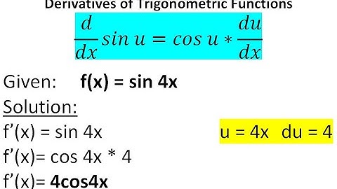 Derivatives of Trigonometric Functions (with Chain Rule) | Ser. Lupheht TV