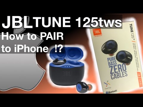 How to PAIR the JBL TUNE125tws to an iPhone (truly wireless bluetooth earbuds)