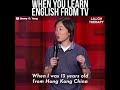 When you learn English from TV