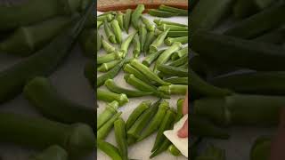 How to get rid of slimy okra! #short  #okra #okrarecipe