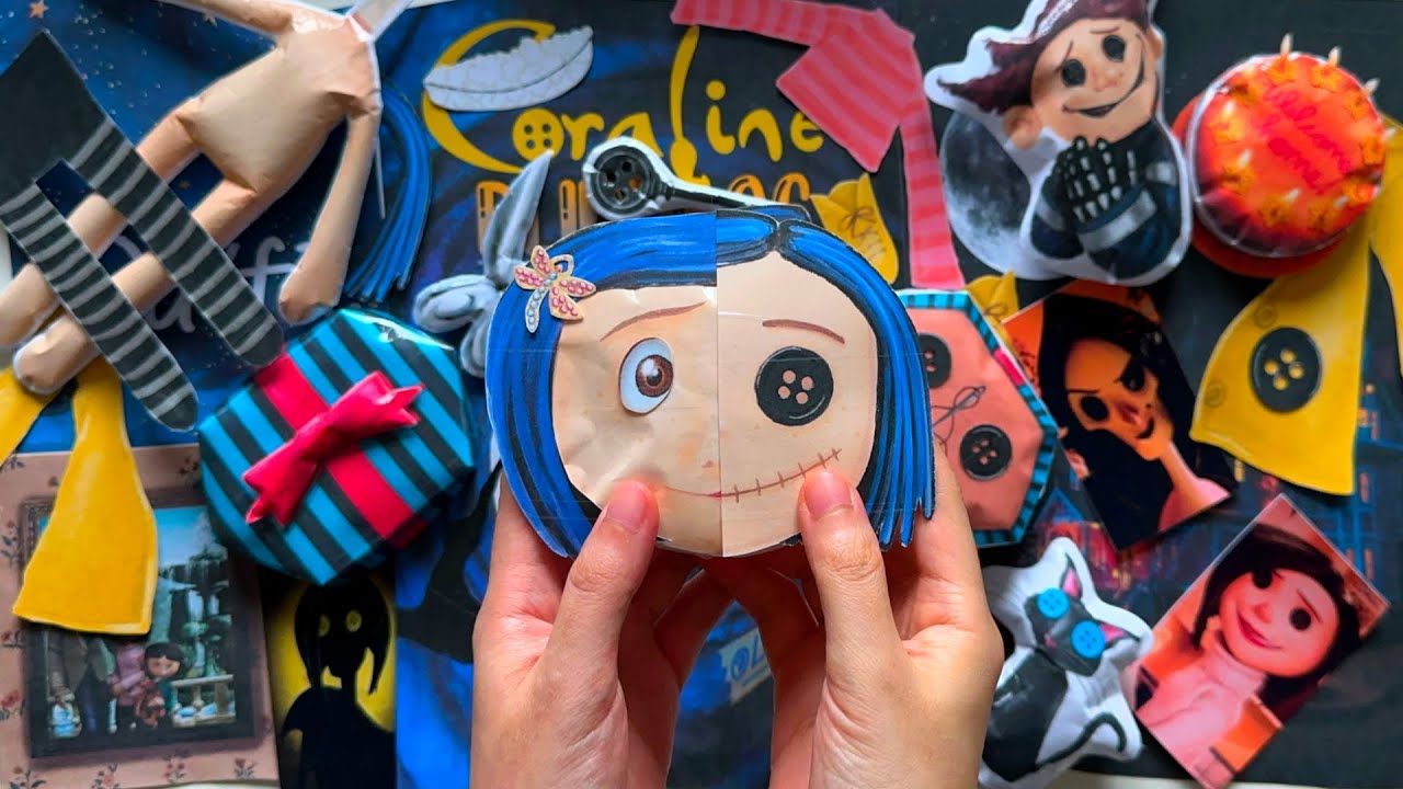 [🐰PAPER DIY🐰]Coraline BLIND BAG PAPER | opening+drawing+making👂🏻ASMR👂🏻
