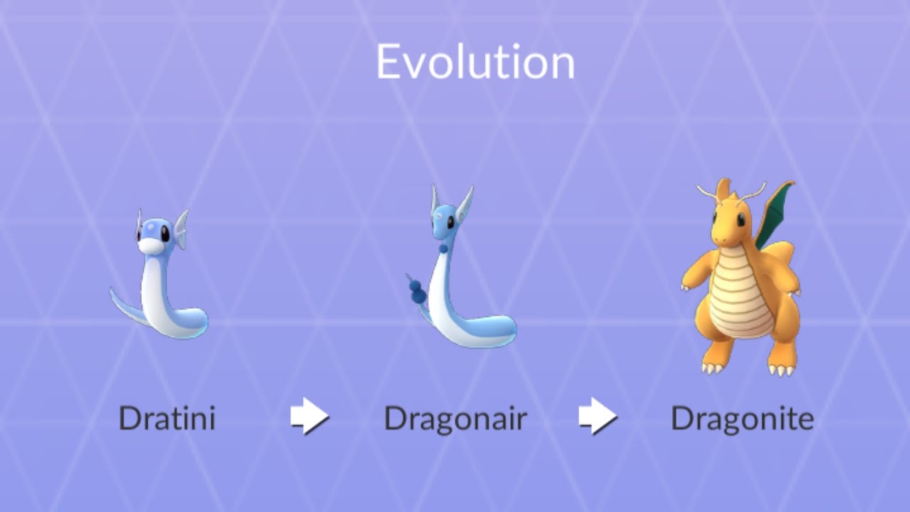 Dragonite Full Evolution Chain Evolving Dratini To Dragonair To Dragonite Plus Power Ups