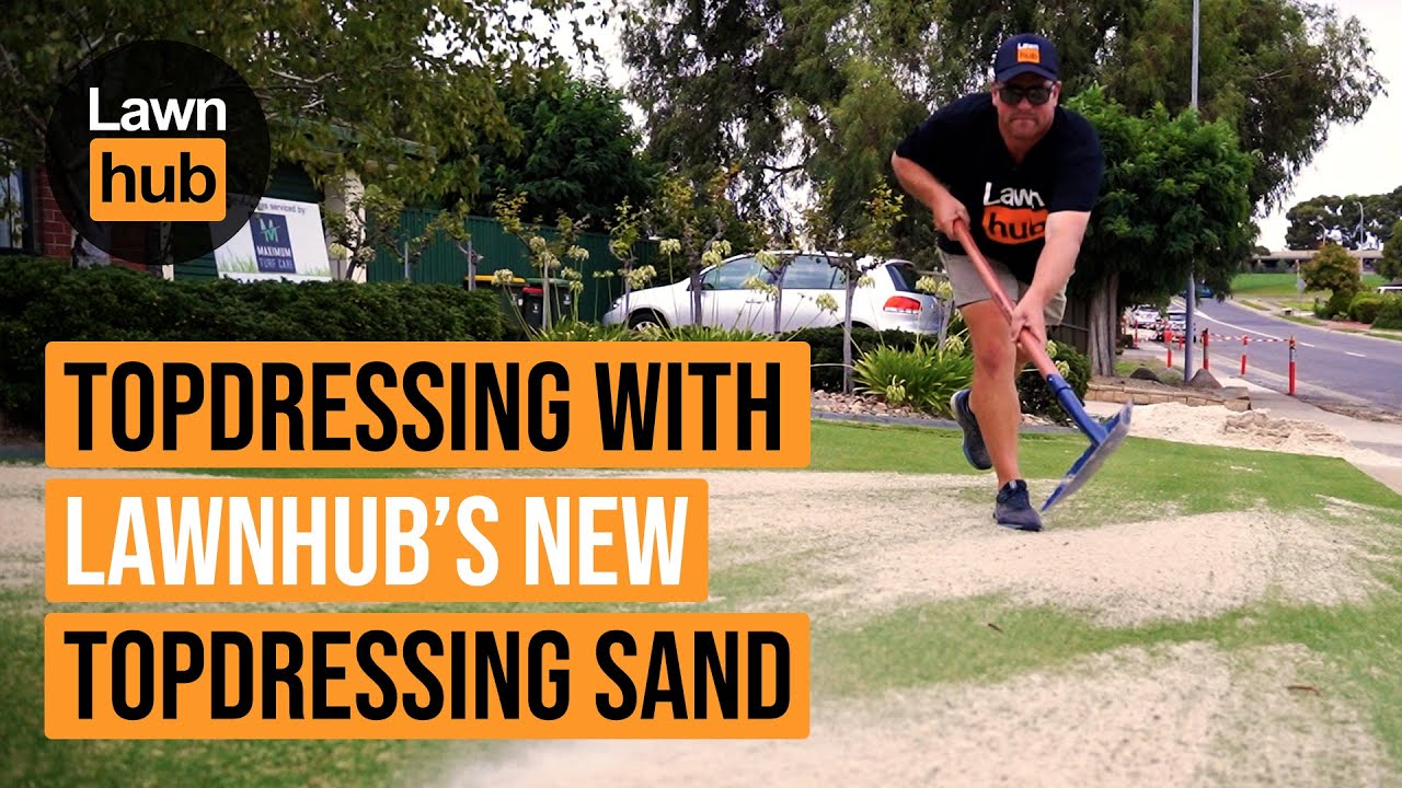 Topdressing with Lawnhub's new topdressing sand YouTube
