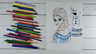 رسم السا ملكة الثلج من فيلم فروزن Drawing frozen 2 , Elsa #1