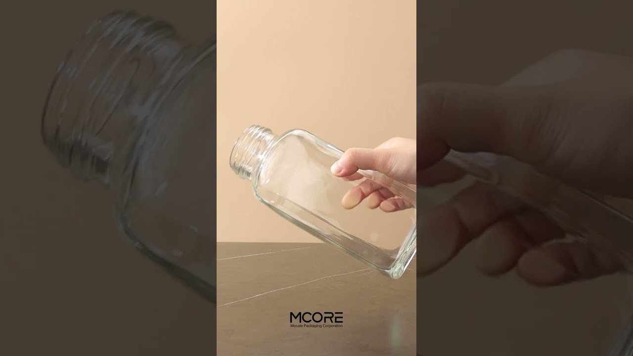 750ml French Square Glass Milk Bottle