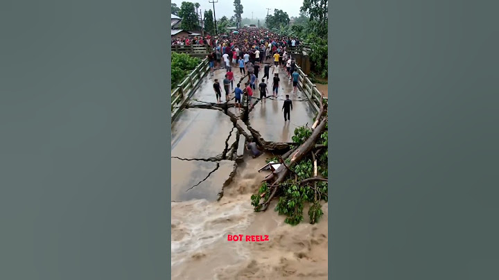 Shocking Moment a Bridge Collapses During Massive Flood – People Panic!