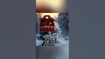 The bravery of the goats saved a train passenger from danger.  #rescue #goat  #shorts #NorthSea