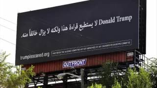 arabic billboard on i 94 directed toward trump a conversation starter?