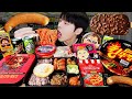ASMR MUKBANG 편의점 랜덤 먹방 소세지 김밥 아이스크림 디저트 레시피 FIRE NOODLES EATING 