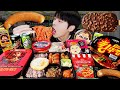 ASMR MUKBANG | 편의점 랜덤 먹방 !  소세지, 김밥, 아이스크림, 디저트  &amp; 레시피 FIRE NOODLES EATING