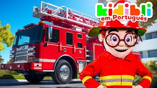 As crianças brincam de bombeiros | As crianças fingem brincar! ⛑ Kidibli