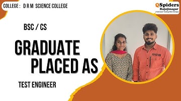 Student Placement Story as Content TEST ENGINEER  | QSpiders | Rajajinagar
