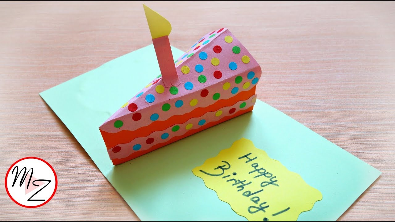 Birthday Card Pop Up | Pop Up Card Birthday Cake | How To Make Pop Up Cards  | Maison Zizou - Youtube