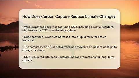 How Does Carbon Capture Reduce Climate Change? - Ecosystem Essentials