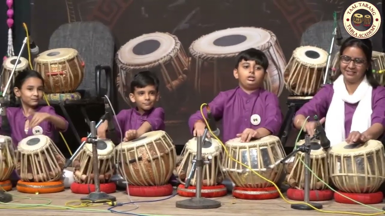 Beginner Students' First Tabla Performance | Taal Teentaal Solo | Famous kayda | 6 year old kid's