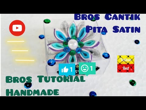 kreasi-|-cara-membuat-bros-dari-pita-satin-|-bros-pita-satin-|-handmade
