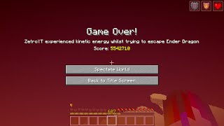 I died in minecraft hardcore...