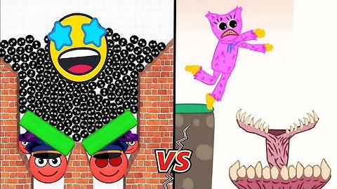 Hide Ball Brain Teaser vs Huggy Story | Satisfying ASMR Gameplay | All Levels