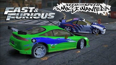 Earl Nissan Skyline GTR R34 vs Brian Mitsubishi Eclips GSX (F&F - NFS MW)