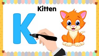 LETTER K | Writing letter K | K words for kids | Capital letter K | Educational video for kids| #abc