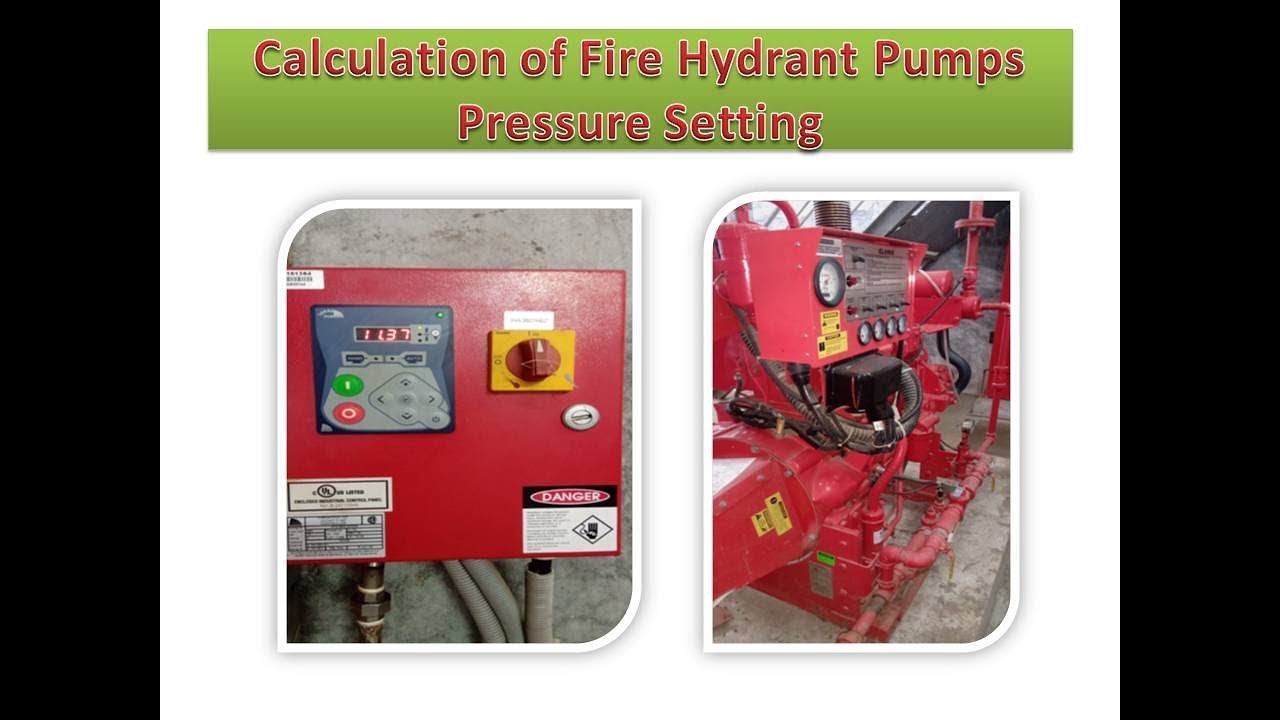 Pressure Setting Calculation of Fire hydrant Pumps Jockey, Electric