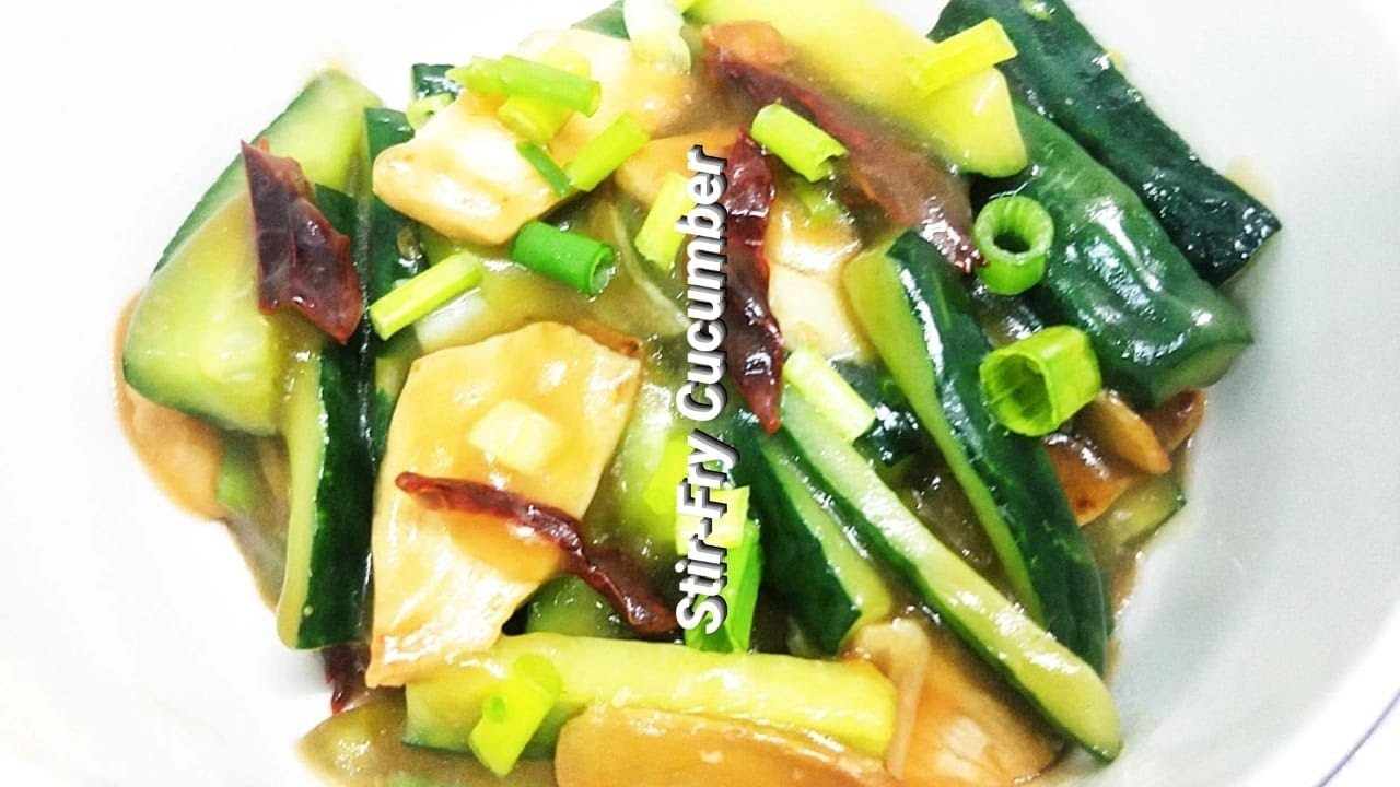 Stir-fry Cucumber Chinese Style Side Dish Chinese Food (Ingredients