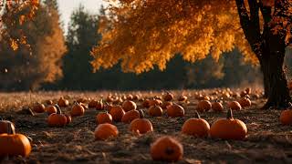 Cozy Pumpkin Patch Ambience with Nature Sounds | Fall Ambience