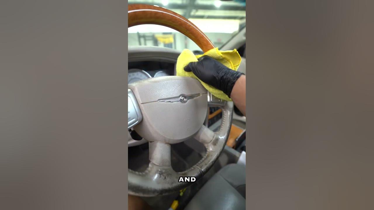 How To Clean a DIRTY Steering Wheel - YouTube