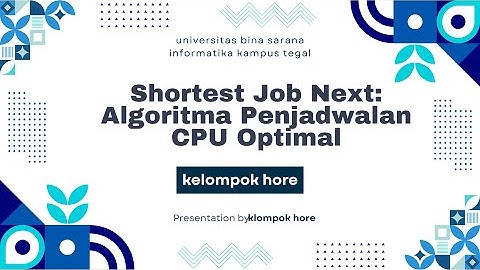 Shortest Job Next: Algoritma Penjadwalan CPU Optima