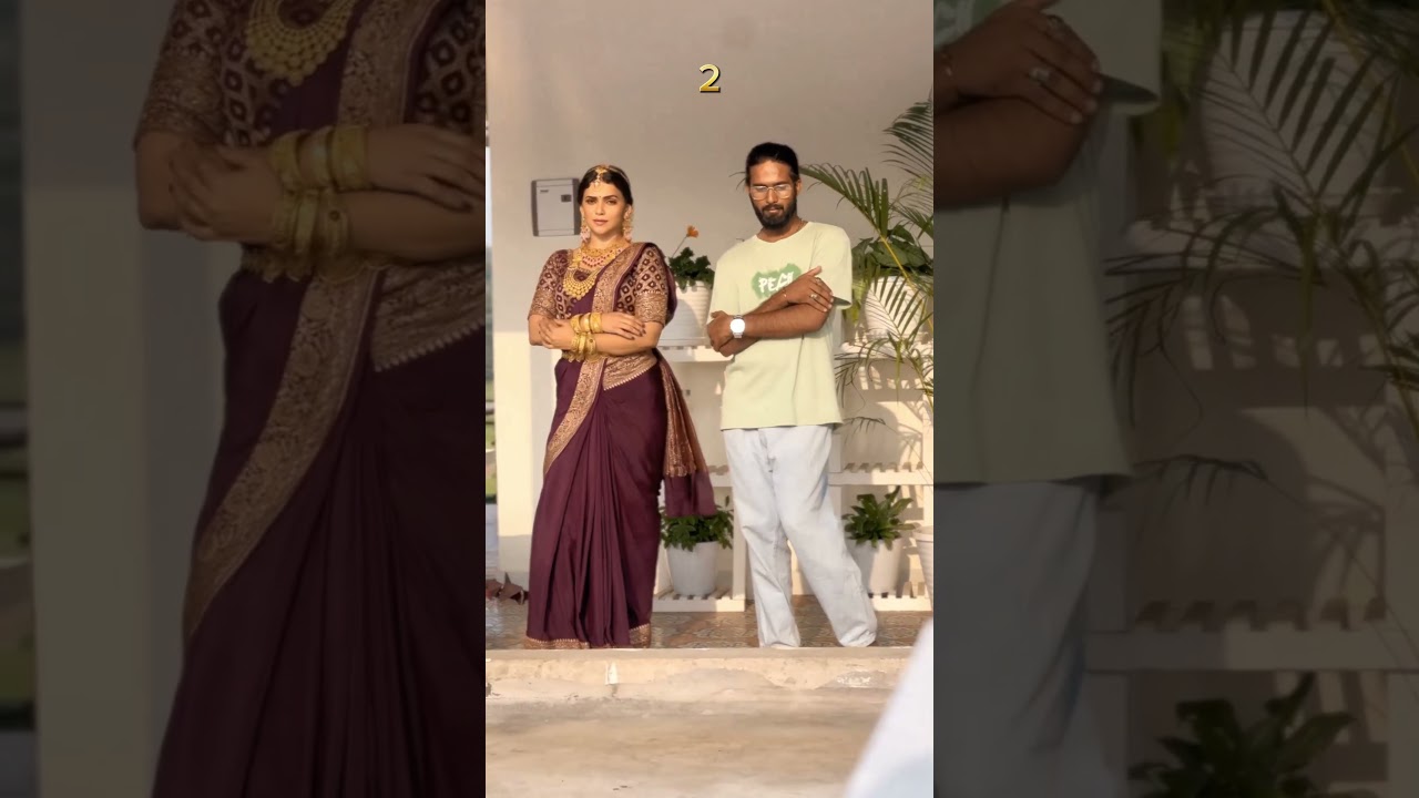 Simple 4 Traditional poses💃📸 