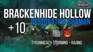 +10 Brackenhide Hollow | Restoration Shaman POV M+ Dragonflight Season 4 Mythic Plus 10.2.6