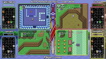 FelixTheCat vs X-Rok vs EmoSaru vs fantallis, Open. ALTTP Randomizer Daily Race