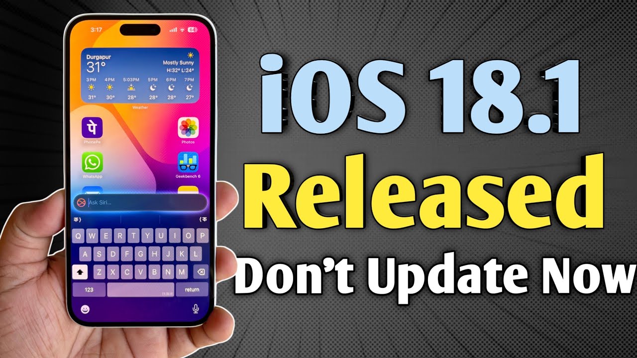 iOS 18.1 Released - What’s New | Should You Update - YouTube