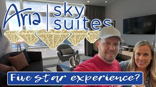 THIS is the Aria Sky Suites experience! A FIVE DIAMOND Award winner in Las Vegas! Room Tour & More!