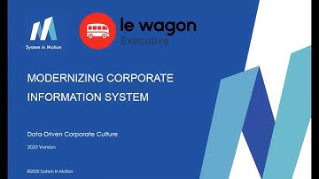 Data-driven corporate culture | Le Wagon Executive featuring System in Motion (WEBINAR REPLAY)