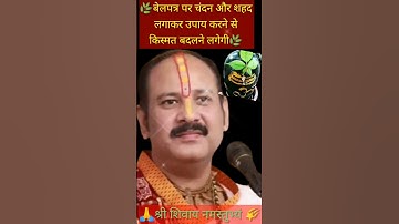 #शंकर जी पे बेलपत्र पर चंदन और शहद लगाकर उपाय करने से किस्मत बदलने लगेगी#pandit_pradeep_ji_mishra