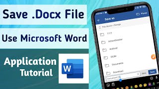 How to Save your MS Word Document ( Docx ) in Phone screenshot 2