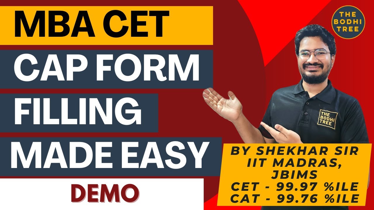 MBA CET 2024 CAP Form Filling | Made Easy | The Bodhi Tree | By Shekhar ...