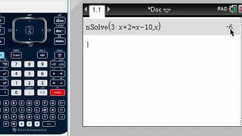 Resolviendo ecuaciones con TI-Nspire (nsolve)