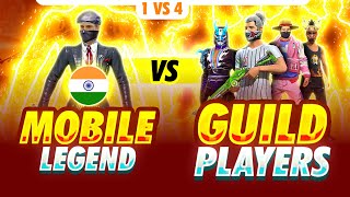 Mobile Legend 😱 Vs Pro players || Best Mobile player ? || 1 vs 4 Gameplay - Garena Free Fire
