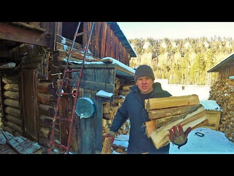 Наступили зимние деньки в деревне.