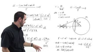 Newton&#39;s Shell Theorem Part 4 (conclusion)