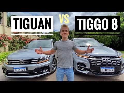 COMPARATIVO TIGUAN R-LINE VS TIGGO 8. Qual SUV leva a melhor?