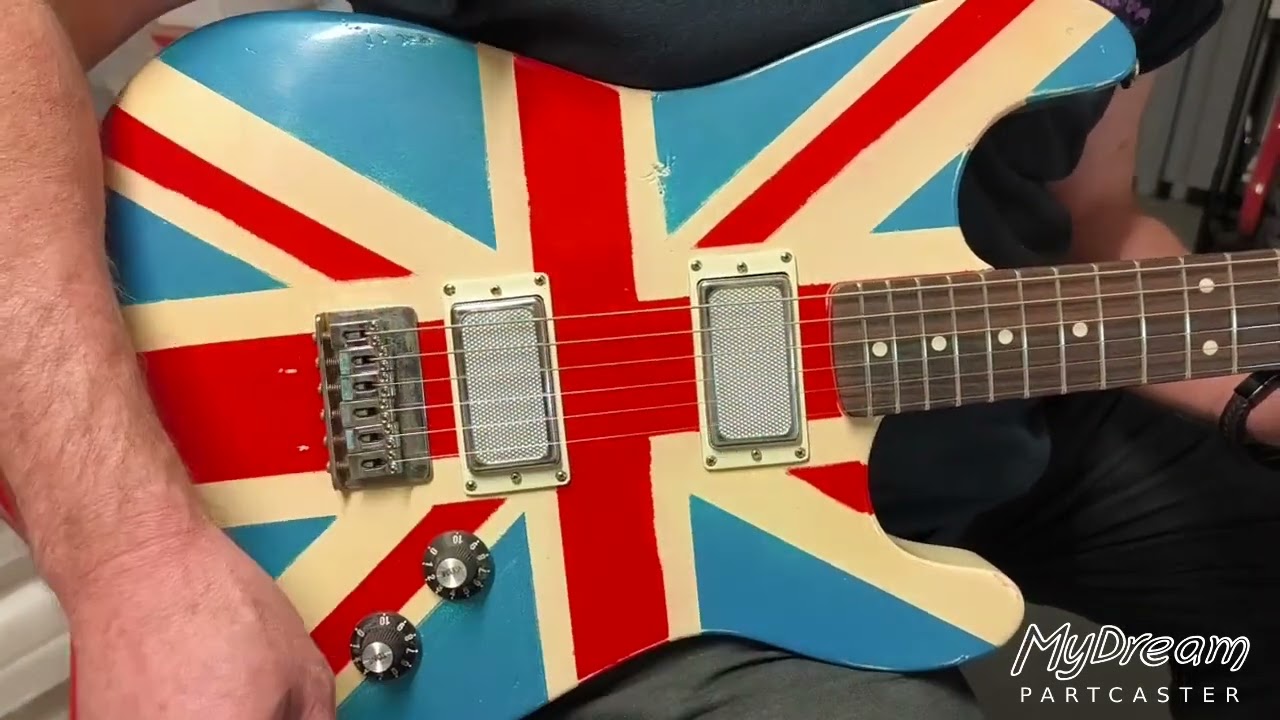 MyDream Partcaster Custom Built - Relic Union Jack Foil Cover PAF